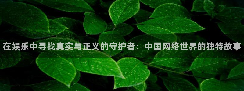 AB娱乐：在娱乐中寻找真实与正义的守护者：中国网络世界的独特故事